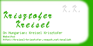 krisztofer kreisel business card
